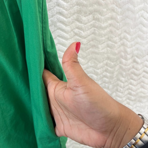 Anthropologie Maeve Kelly Green Fountain of Youth Sleeveless Shirt Dress Women 8 - Picture 7 of 16